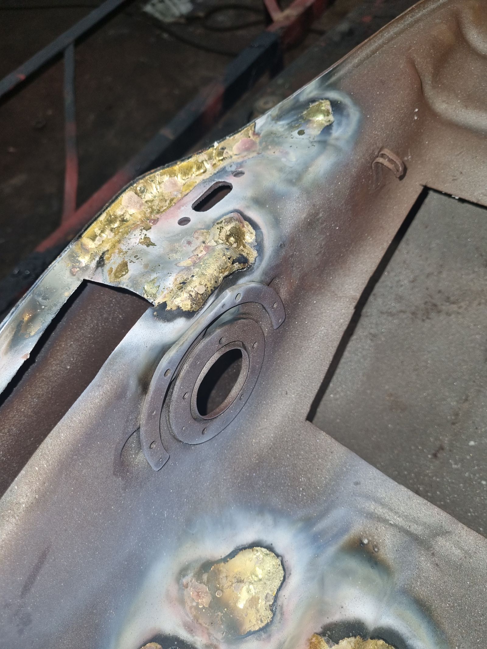 Motorcycle tank pitting repair – process / result photo 2